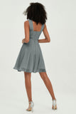 Empire Chiffon Knee Length Junior Bridesmaid Dress Wedding Prom Guest Dresses Gowns