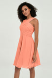 Empire Chiffon Knee Length Junior Bridesmaid Dress Wedding Prom Guest Dresses Gowns