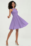 Empire Chiffon Knee Length Junior Bridesmaid Dress Wedding Prom Guest Dresses Gowns