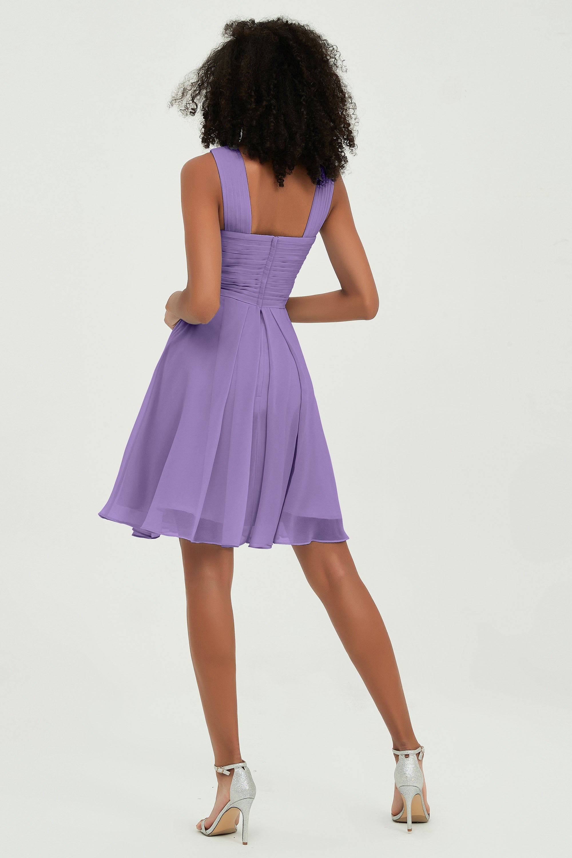 Empire Chiffon Knee Length Junior Bridesmaid Dress Wedding Prom Guest Dresses Gowns