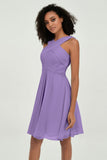 Empire Chiffon Knee Length Junior Bridesmaid Dress Wedding Prom Guest Dresses Gowns