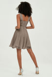 Empire Chiffon Knee Length Junior Bridesmaid Dress Wedding Prom Guest Dresses Gowns