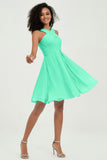 Empire Chiffon Knee Length Junior Bridesmaid Dress Wedding Prom Guest Dresses Gowns