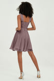 Empire Chiffon Knee Length Junior Bridesmaid Dress Wedding Prom Guest Dresses Gowns