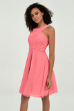 Empire Chiffon Knee Length Junior Bridesmaid Dress Wedding Prom Guest Dresses Gowns