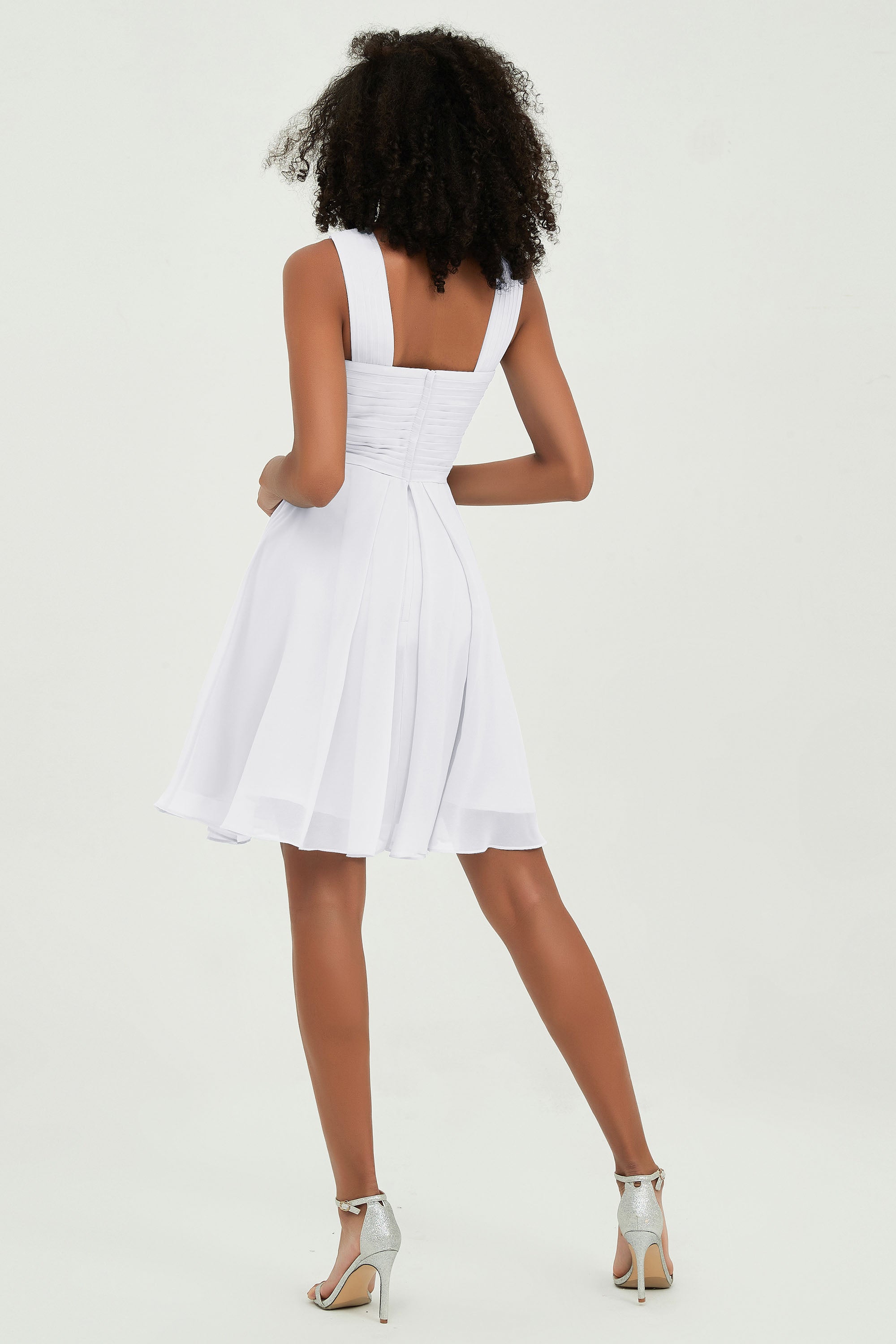 Empire Chiffon Knee Length Junior Bridesmaid Dress Wedding Prom Guest Dresses Gowns