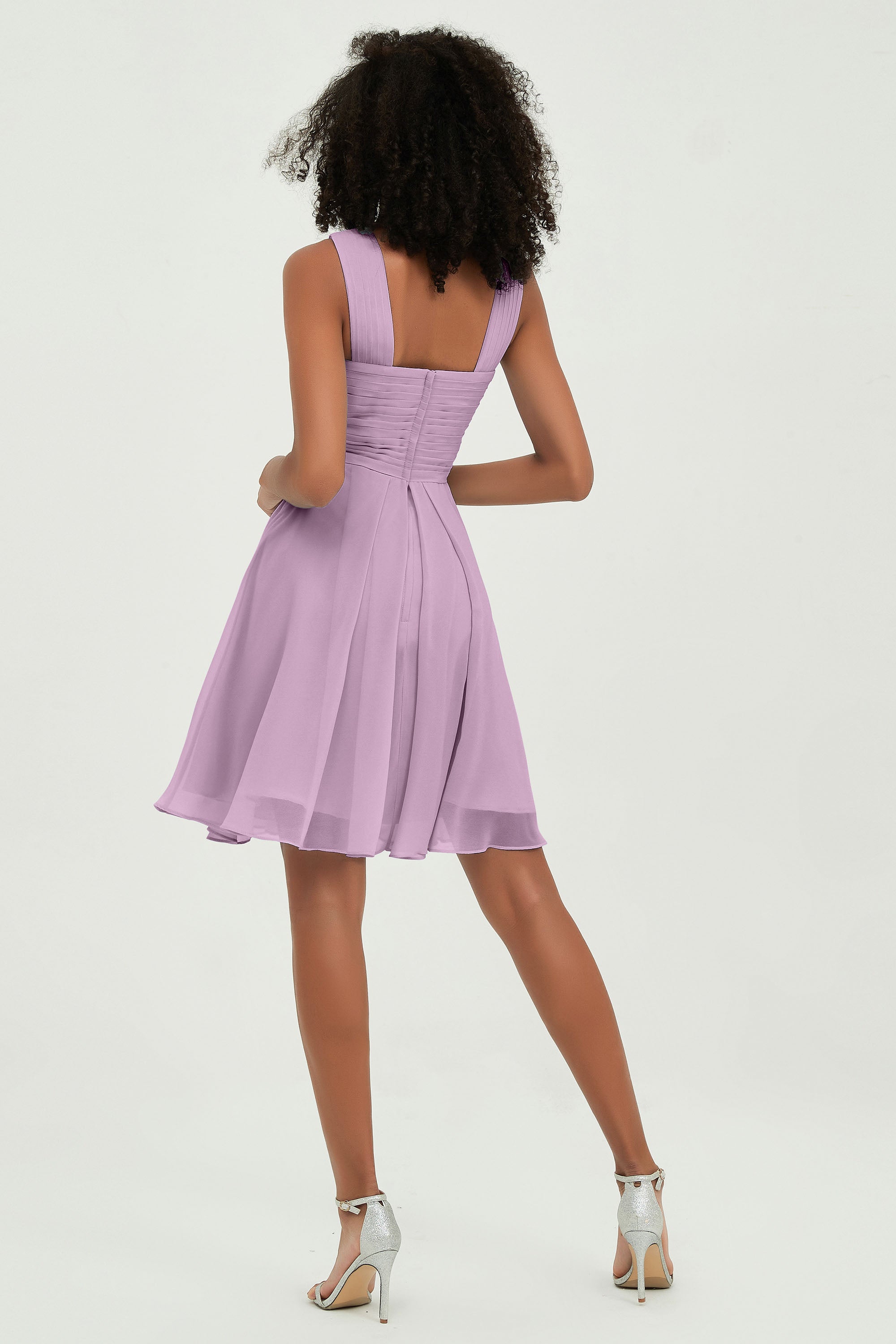 Empire Chiffon Knee Length Junior Bridesmaid Dress Wedding Prom Guest Dresses Gowns