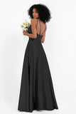 Simple Satin Halter Bridesmaid Dress Sleeveless Ruched Formal Evening Dresses Gowns