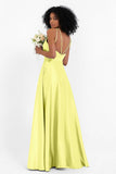 Simple Satin Halter Bridesmaid Dress Sleeveless Ruched Formal Evening Dresses Gowns