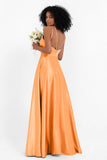 Simple Satin Halter Bridesmaid Dress Sleeveless Ruched Formal Evening Dresses Gowns