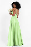 Simple Satin Halter Bridesmaid Dress Sleeveless Ruched Formal Evening Dresses Gowns