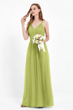 romantic maxi bridesmaid dress features a V neckline empire waist pleated formal evening dresses