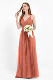 romantic maxi bridesmaid dress features a V neckline empire waist pleated formal evening dresses