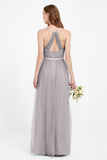 romantic maxi bridesmaid dress features a V neckline empire waist pleated formal evening dresses