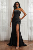 Stretch Satin One Shoulder Formal Evening Prom Dress Sleeveless Ruched Bridesmaid Dresses