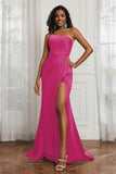 Stretch Satin One Shoulder Formal Evening Prom Dress Sleeveless Ruched Bridesmaid Dresses