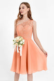 One Shoulder Chiffon A Line Junior Bridesmaid Dress Knee Length Party Homecoming Dresses