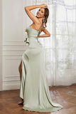Elegance Satin Spaghetti Straps Mermaid Formal Evening Dresses Prom Party Gowns