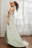 Elegance Satin Spaghetti Straps Mermaid Formal Evening Dresses Prom Party Gowns