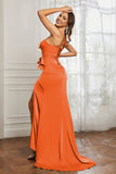 Elegance Satin Spaghetti Straps Mermaid Formal Evening Dresses Prom Party Gowns