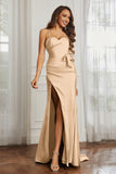 Elegance Satin Spaghetti Straps Mermaid Formal Evening Dresses Prom Party Gowns