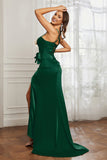 Elegance Satin Spaghetti Straps Mermaid Formal Evening Dresses Prom Party Gowns