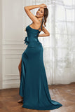 Elegance Satin Spaghetti Straps Mermaid Formal Evening Dresses Prom Party Gowns