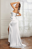 Elegance Satin Spaghetti Straps Mermaid Formal Evening Dresses Prom Party Gowns