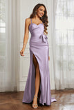 Elegance Satin Spaghetti Straps Mermaid Formal Evening Dresses Prom Party Gowns