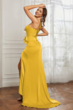 Elegance Satin Spaghetti Straps Mermaid Formal Evening Dresses Prom Party Gowns