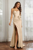 Elegance Satin Spaghetti Straps Mermaid Formal Evening Dresses Prom Party Gowns