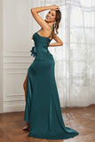Elegance Satin Spaghetti Straps Mermaid Formal Evening Dresses Prom Party Gowns