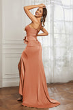 Elegance Satin Spaghetti Straps Mermaid Formal Evening Dresses Prom Party Gowns