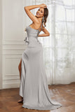 Elegance Satin Spaghetti Straps Mermaid Formal Evening Dresses Prom Party Gowns