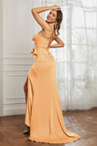 Elegance Satin Spaghetti Straps Mermaid Formal Evening Dresses Prom Party Gowns