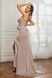 Elegance Satin Spaghetti Straps Mermaid Formal Evening Dresses Prom Party Gowns