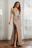 Elegance Satin Spaghetti Straps Mermaid Formal Evening Dresses Prom Party Gowns