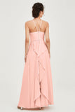 Halter Neck Elegant Bridesmaid Chiffon Dresses Sleeveless Formal Evening Dress Gowns