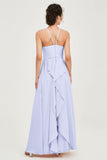 Halter Neck Elegant Bridesmaid Chiffon Dresses Sleeveless Formal Evening Dress Gowns