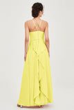 Halter Neck Elegant Bridesmaid Chiffon Dresses Sleeveless Formal Evening Dress Gowns