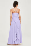Halter Neck Elegant Bridesmaid Chiffon Dresses Sleeveless Formal Evening Dress Gowns