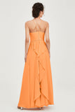 Halter Neck Elegant Bridesmaid Chiffon Dresses Sleeveless Formal Evening Dress Gowns