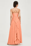 Halter Neck Elegant Bridesmaid Chiffon Dresses Sleeveless Formal Evening Dress Gowns