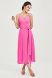 Spaghetti Straps Chiffon Wedding Guest Dress Junior Bridesmaid Dresses Occasion Gowns
