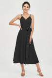 Spaghetti Straps Chiffon Wedding Guest Dress Junior Bridesmaid Dresses Occasion Gowns