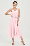 Spaghetti Straps Chiffon Wedding Guest Dress Junior Bridesmaid Dresses Occasion Gowns