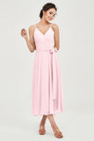 Spaghetti Straps Chiffon Wedding Guest Dress Junior Bridesmaid Dresses Occasion Gowns