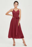 Spaghetti Straps Chiffon Wedding Guest Dress Junior Bridesmaid Dresses Occasion Gowns
