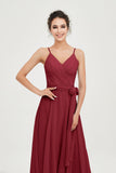 Spaghetti Straps Chiffon Wedding Guest Dress Junior Bridesmaid Dresses Occasion Gowns