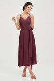 Spaghetti Straps Chiffon Wedding Guest Dress Junior Bridesmaid Dresses Occasion Gowns